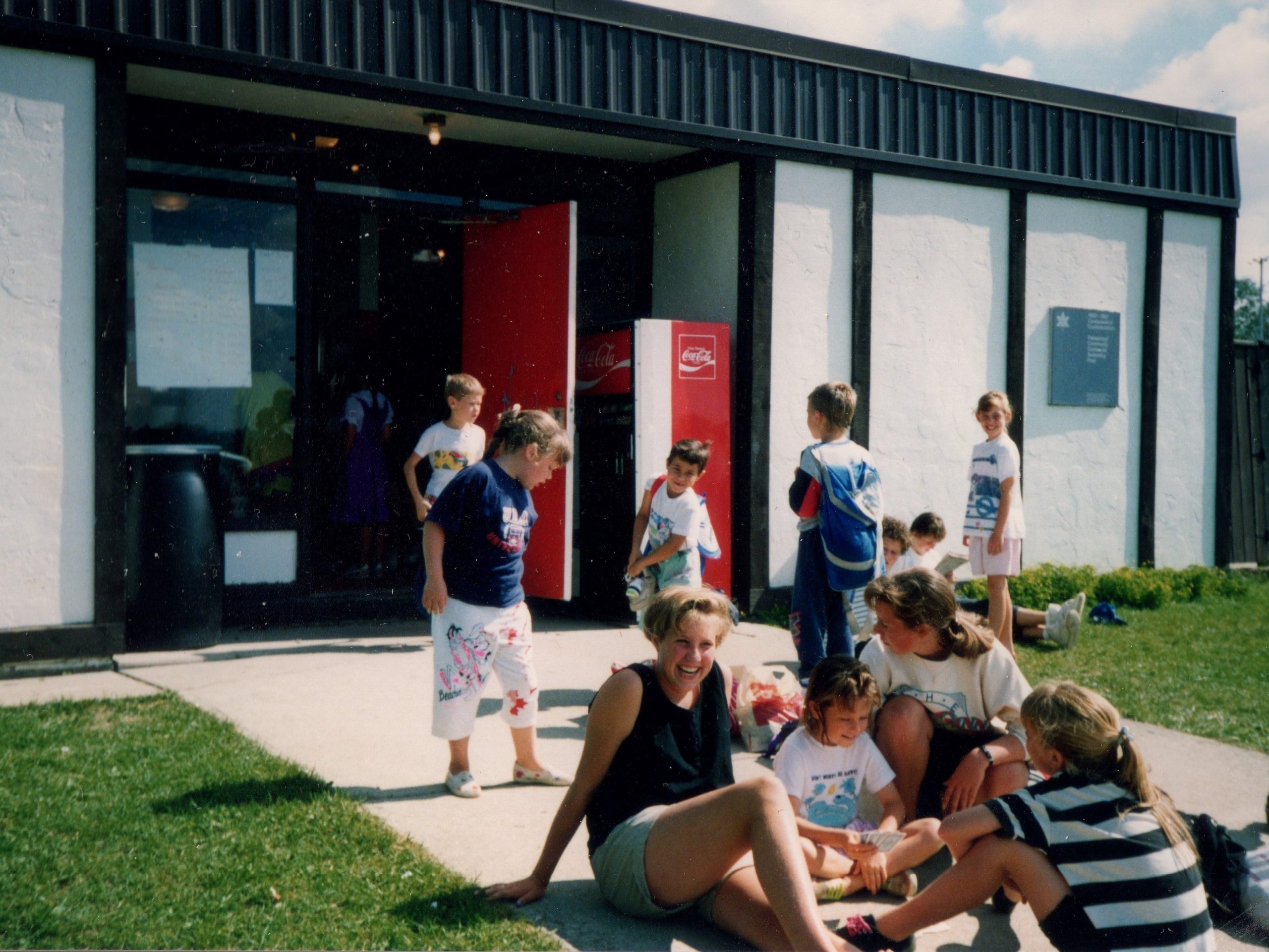 1990 Swimming lessons - waiting for the bus